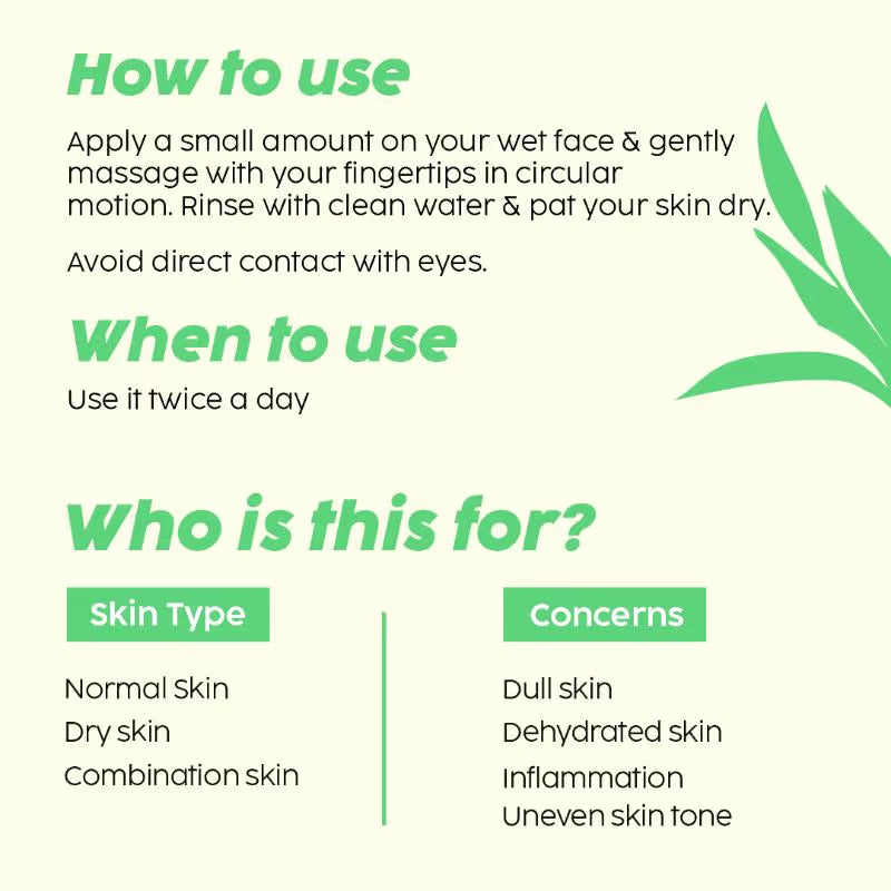 Plix Vitamin C Face Wash Cleanser For Skin Brightening, Pro Vit B5 & Alpha Lipoic Acid For Skin Glow