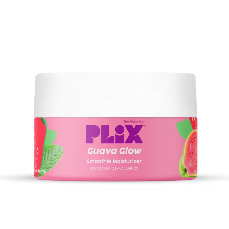 Plix 3% Vitamin C Guava Glow Smoothie Moisturizer For Brighter Skin With SPF 20, For Even-toned Skin (50 g)