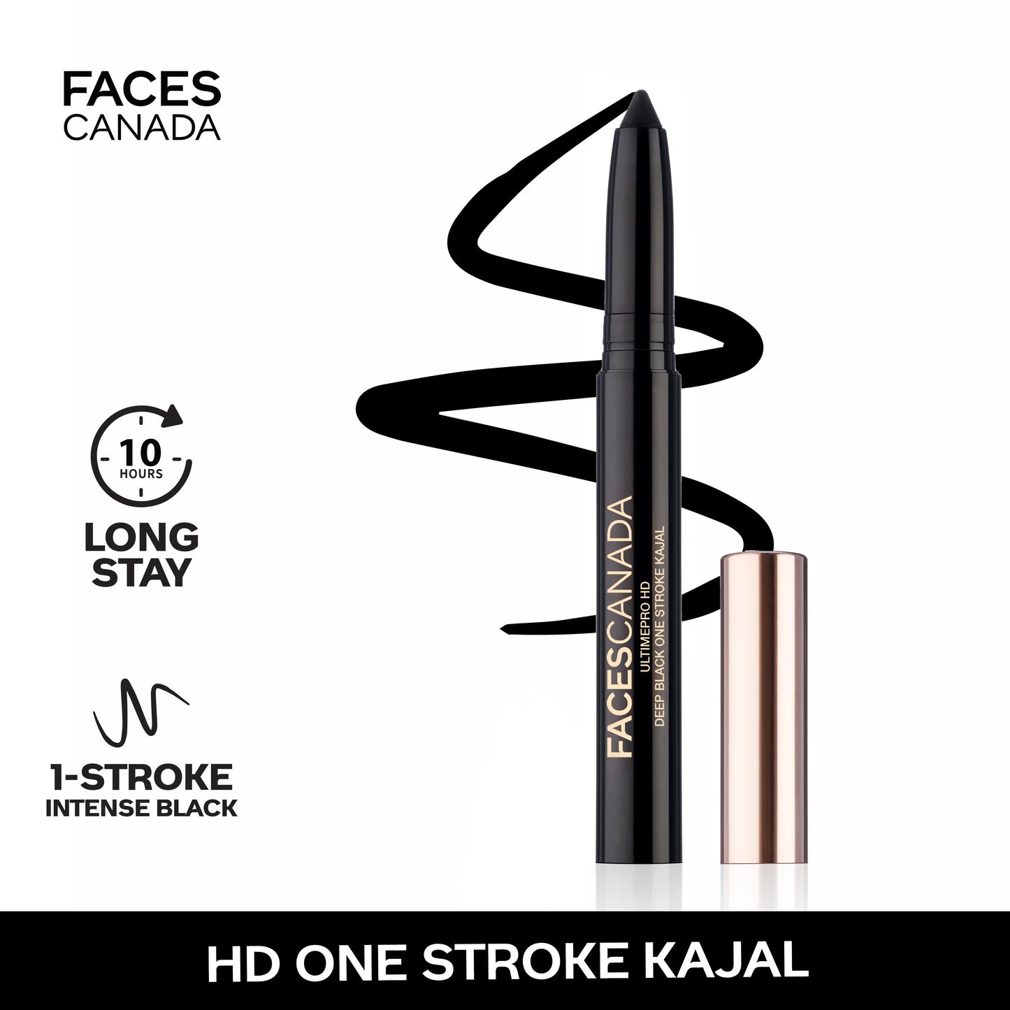 Faces Canada Ultimepro Hd Deep Black One Stroke Kajal (1.4g)
