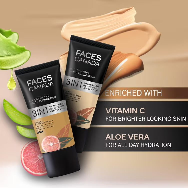 Faces Canada 3 In 1 All Day Hydra Matte Foundatio