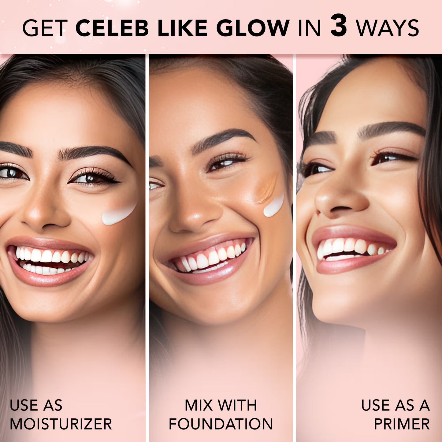 Faces Canada
Strobe Cream, - Primer + Highlighter + Moisturizer With Hyaluronic Acid
(30ml)