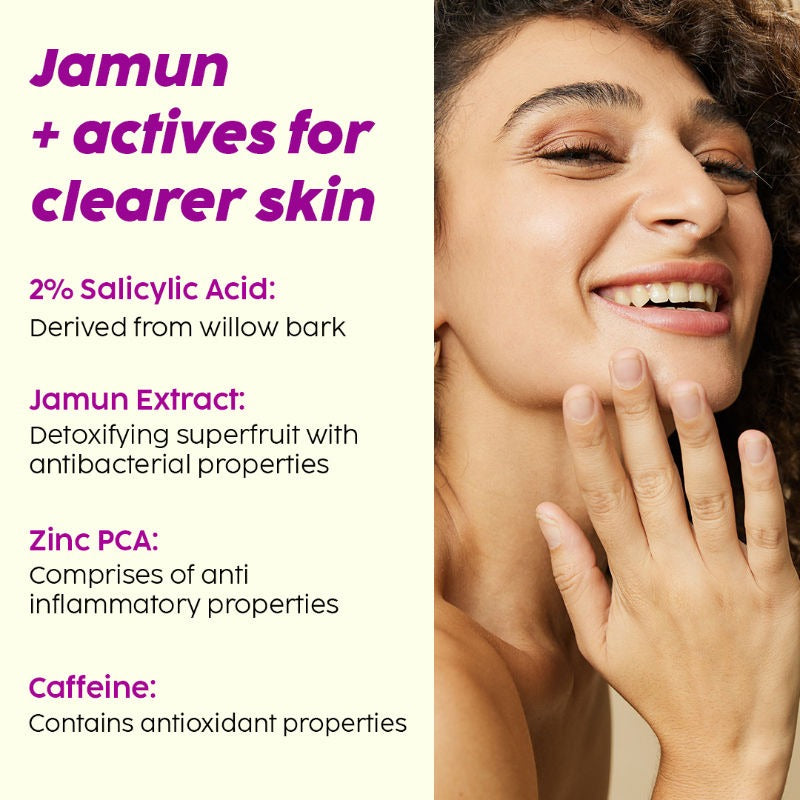 PLIX 2% Salicylic Acid Jamun Active Acne Control Dewy Serum for Active Acne & Dark Spot Reduction (30ml)