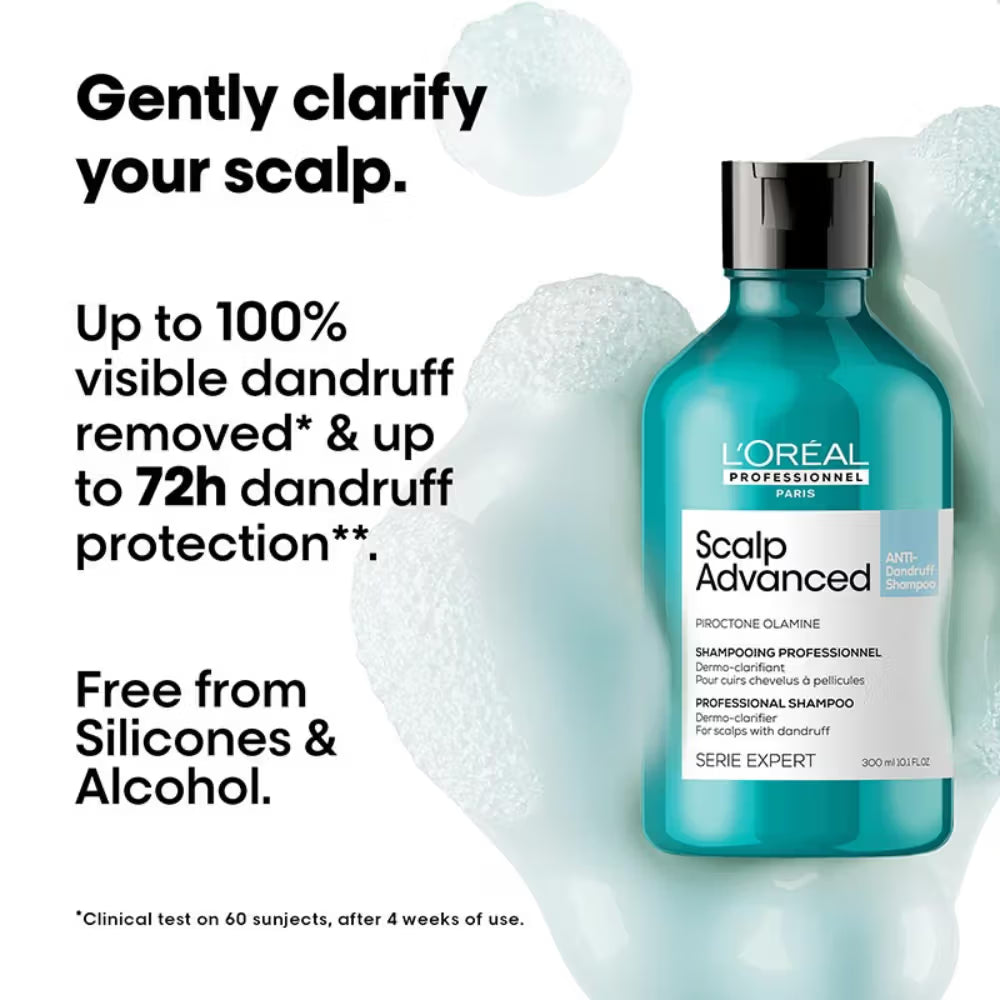 L'Oreal Professionnel Scalp Advanced Anti-Dandruff Dermo-Clarifier Shampoo Removes Dandruff (300ml)