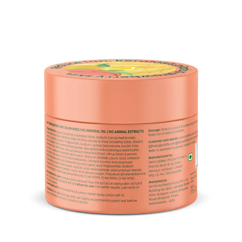 Plix Peaches & Lemon Detan Bump Eraser Scrub (200 g)