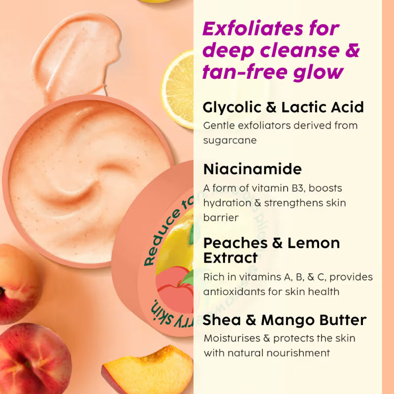 Plix Peaches & Lemon Detan Bump Eraser Scrub (200 g)