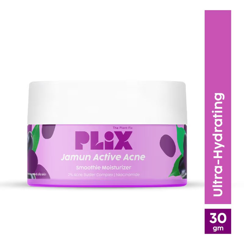 PLIX 2% Niacinamide Jamun Moisturizer to Reduce Pimples for Oily & Acne Prone Skin, With Witch Hazel (30g)