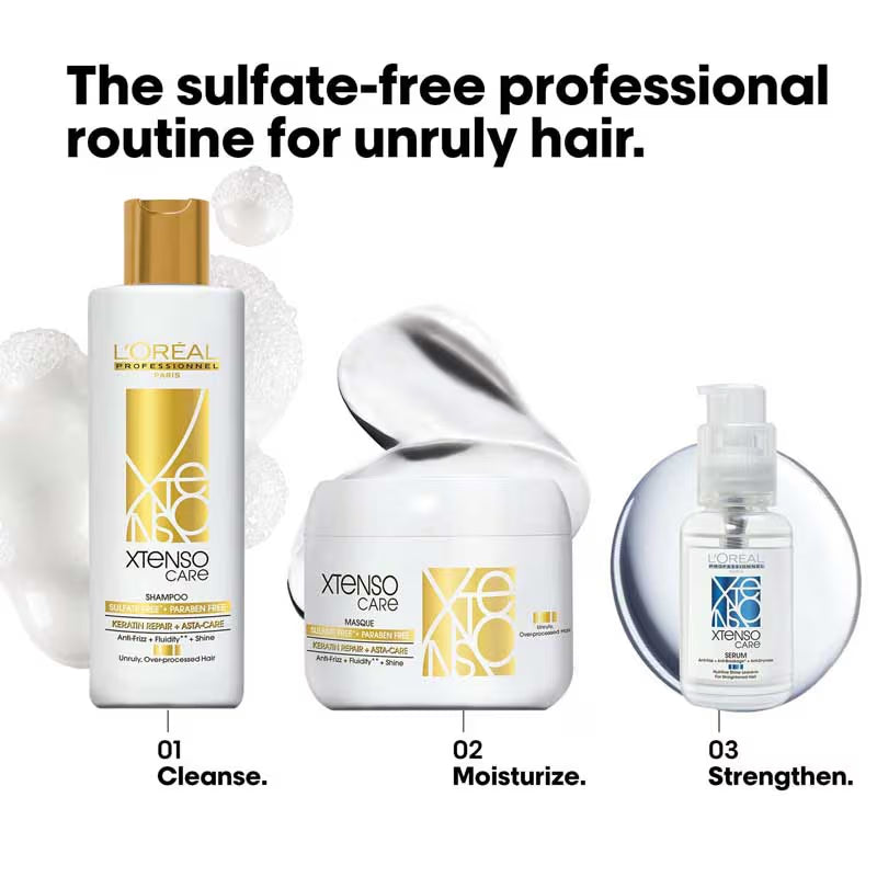 L'Oreal Professionnel Xtenso Care Sulfate-Free Shampoo For Frizz-Free, Shiny & Manageable Hair (250ml)