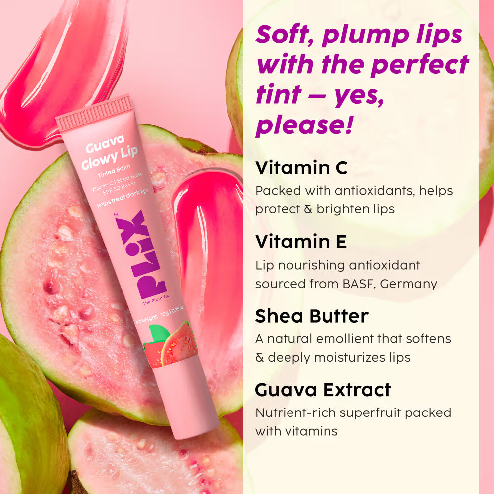 Plix Guava Glowy Lip Tinted Balm (10g)