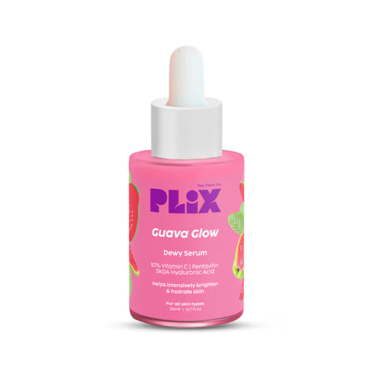 PLIX 10% Vitamin C Guava Face Serum for Skin Brightening & Even tone with Hyaluronic acid & Pentavitin (20ml)