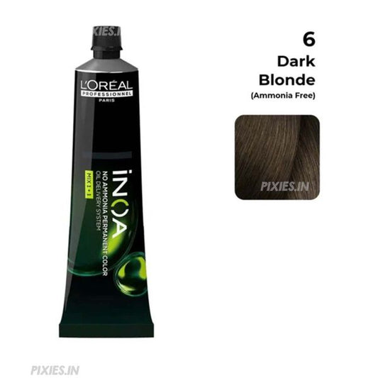 L'oreal Professionnel Paris INOA Ammonia-free Permanent Hair Color - 6 (Dark Blonde)