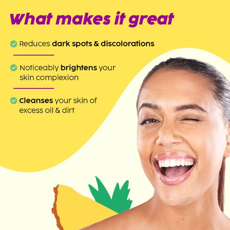 PLIX 5% Pineapple Foaming Facewash For Depigmentation, For Skin Brightening & Even Toned Complexion (100ml)