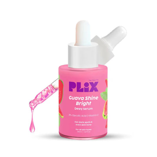 Plix Guava Shine Bright Dewy Serum with 3% Glycolic Acid & Vitamin C (30ml)