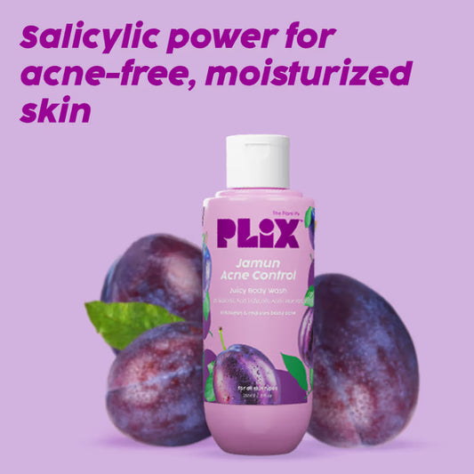Plix 2% Salicylic Acid Body Wash For Body Acne, Deeply Exfoliating Dead Skin Cells, Moisturizes Skin (236ml)