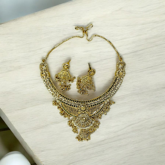 Classic Bridal Gold Plated Necklace Set